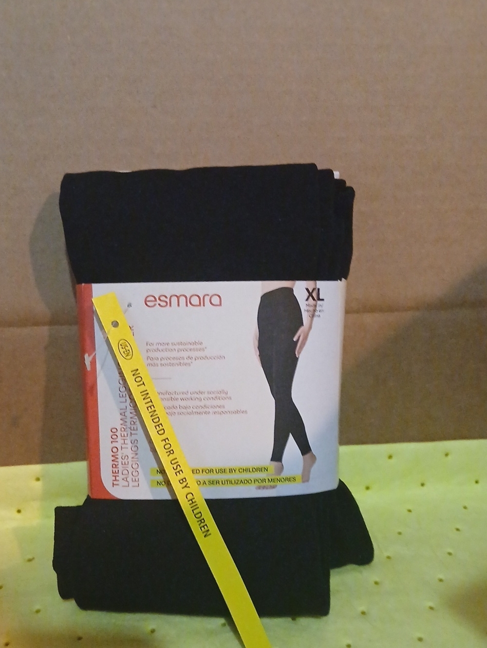 Esmara Women  Black Thermal Leggings xl nwt